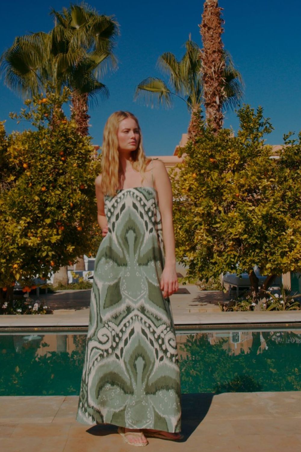 Vestido aria verde oliva