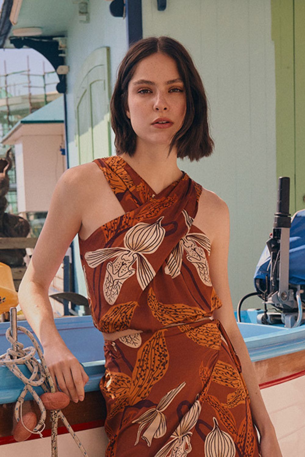 Crop top vereda terracota