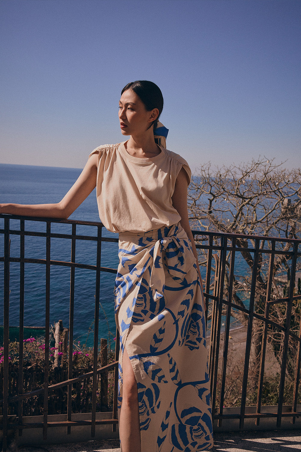 Falda sogno di mare azul ivory