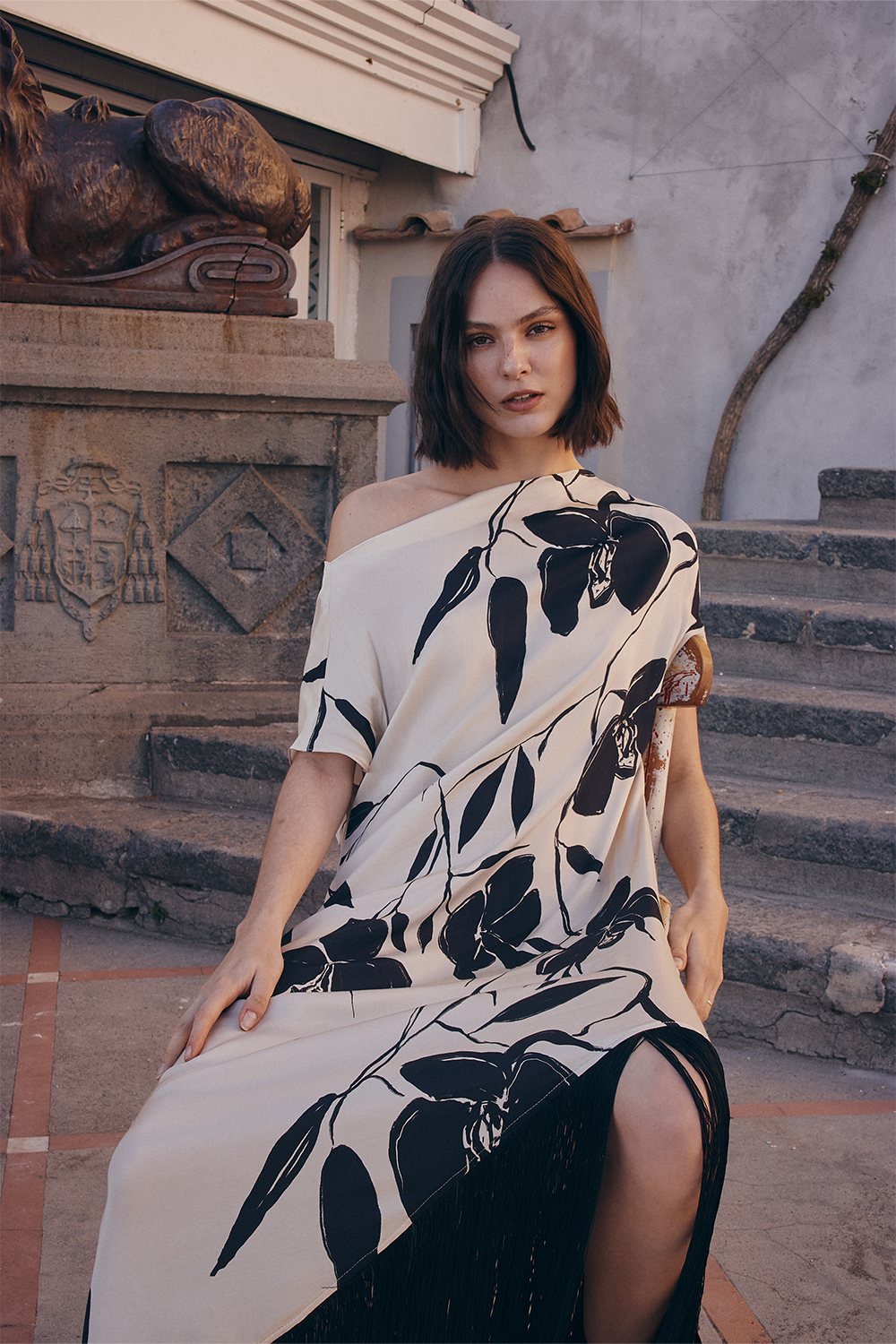 Vestido luce di orchidea negro natural