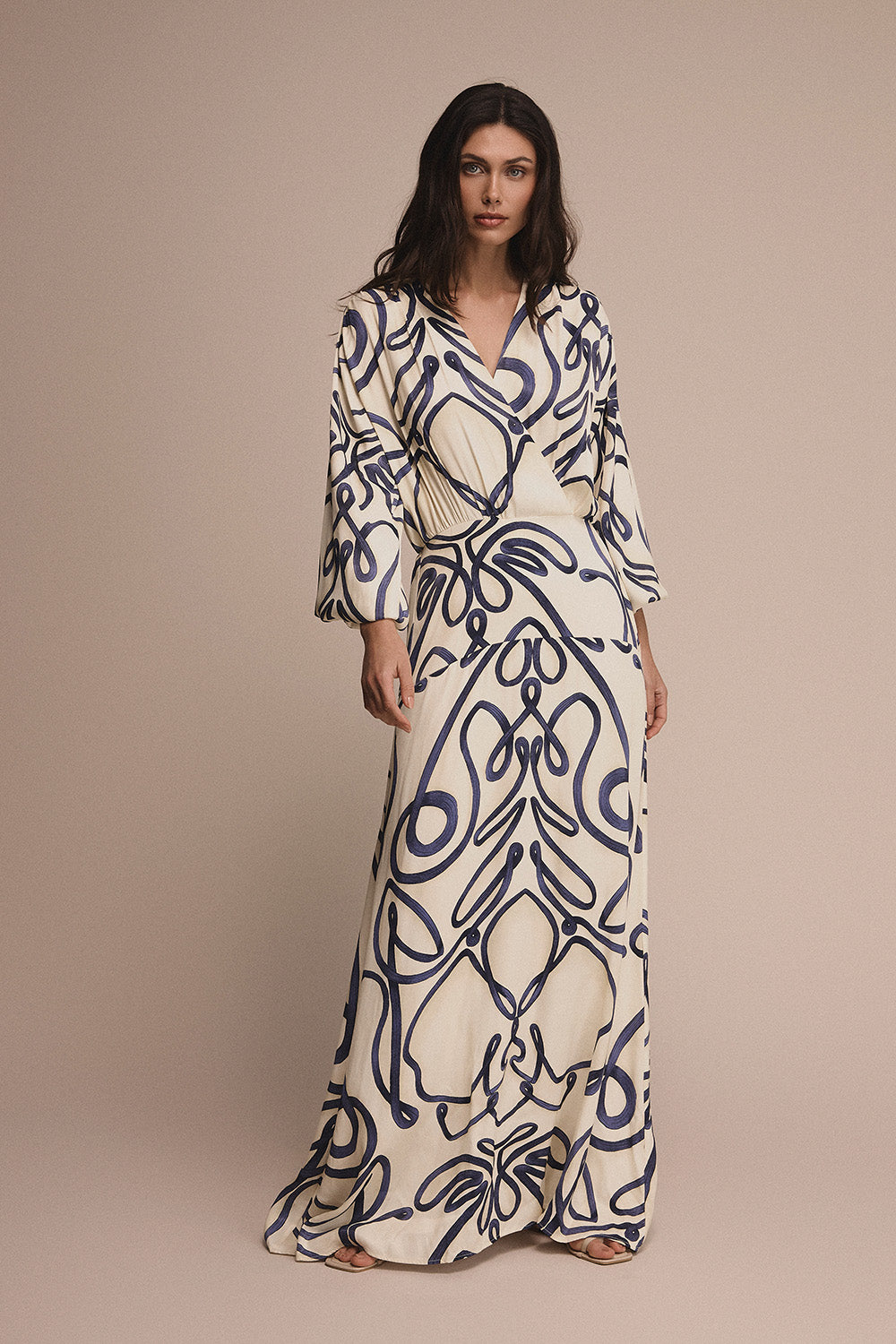 Vestido alba ivory navy