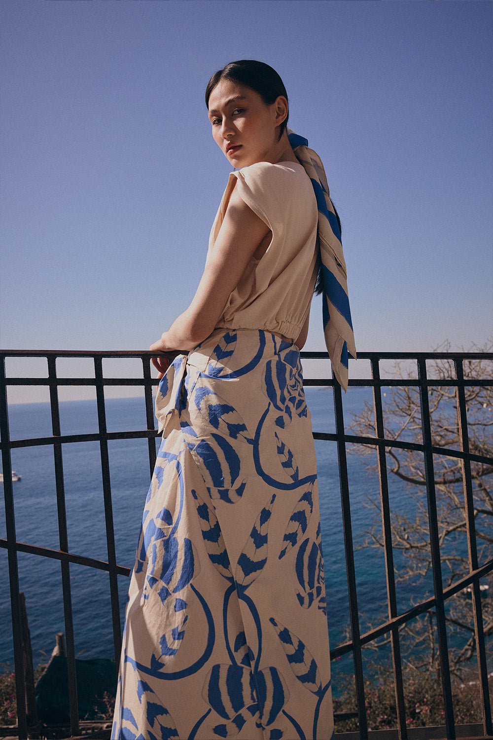 Falda sogno di mare azul ivory