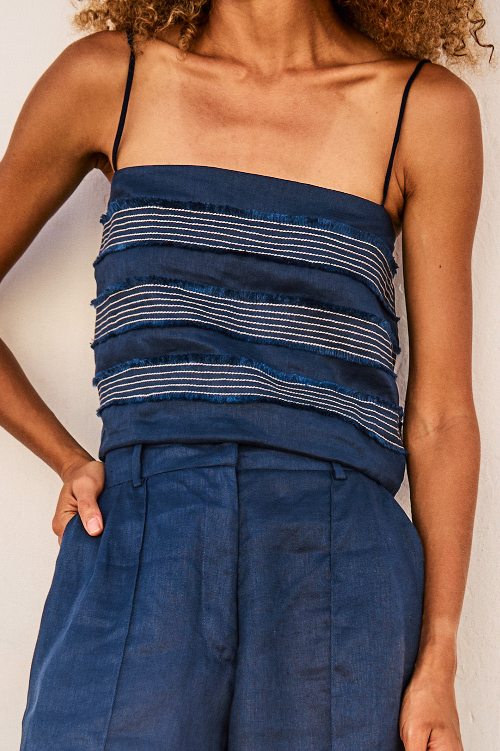 Crop top eter azul navy