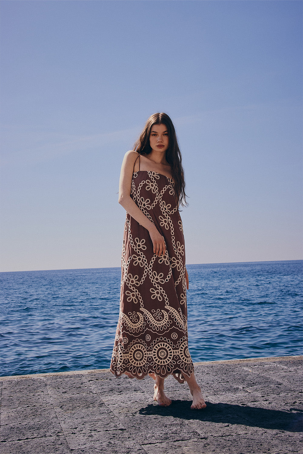 Vestido aria coffee