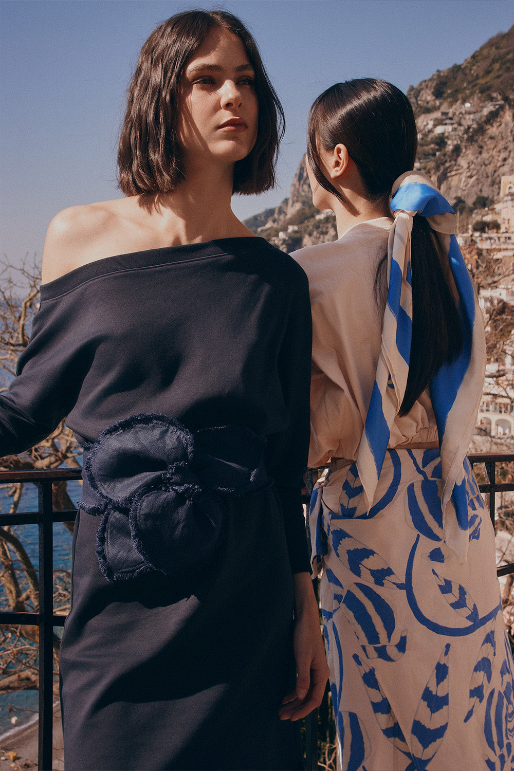 Vestido luna di positano azul navy