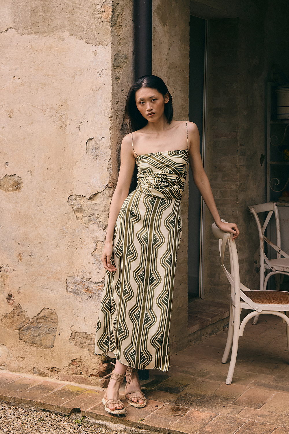 Vestido Zafira verde oliva