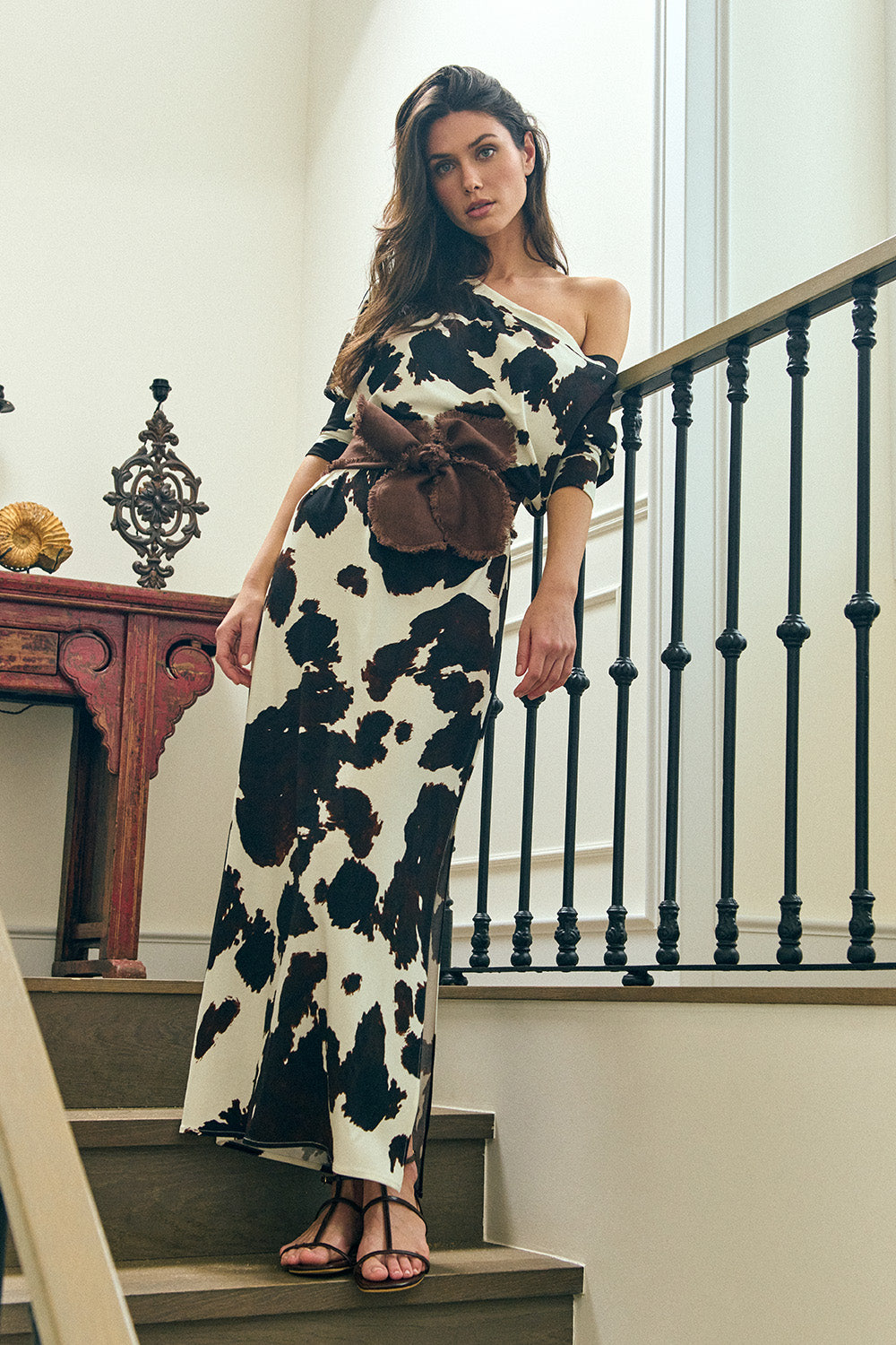 Vestido monaco ivory coffee