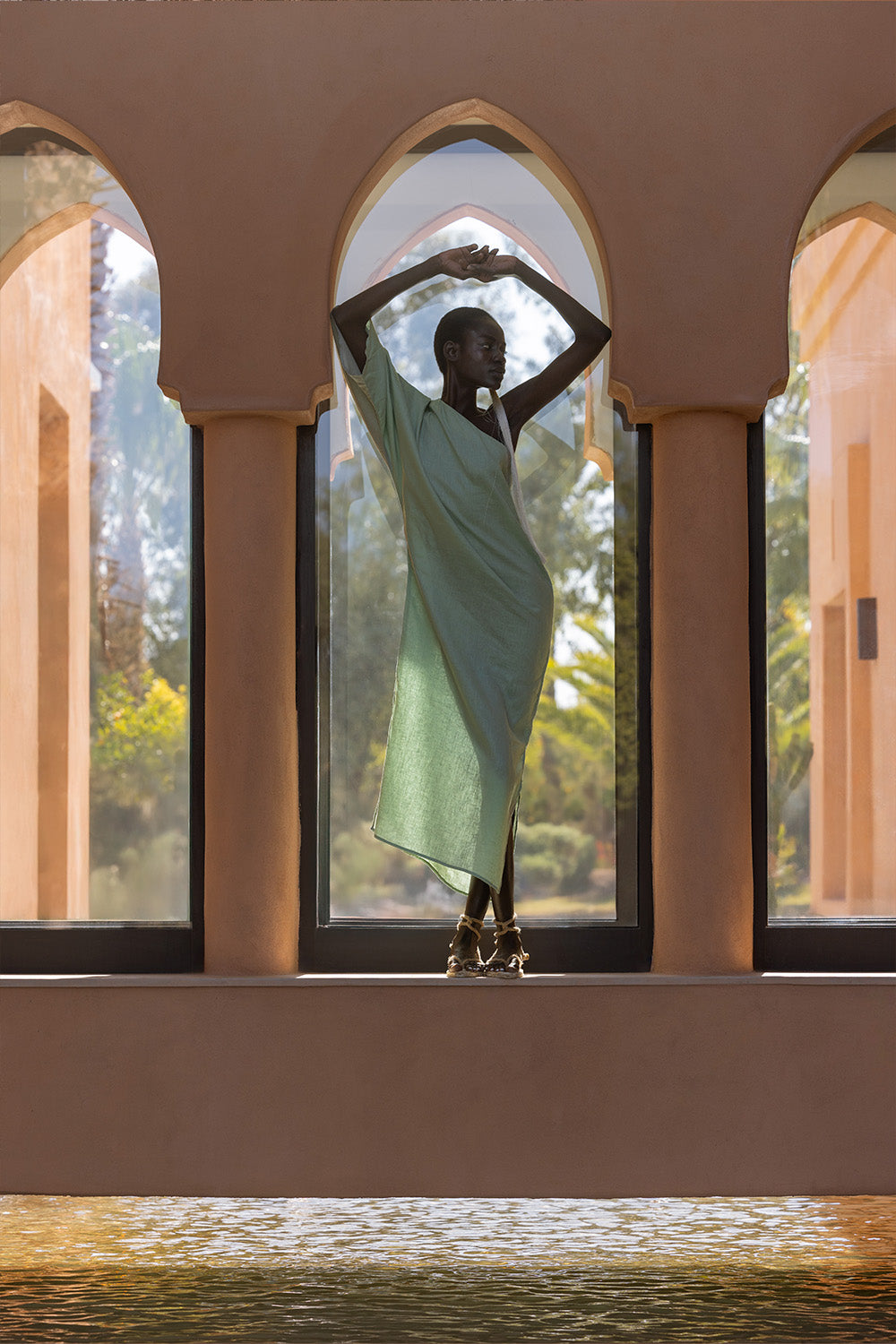 Vestido Selma verde Sage