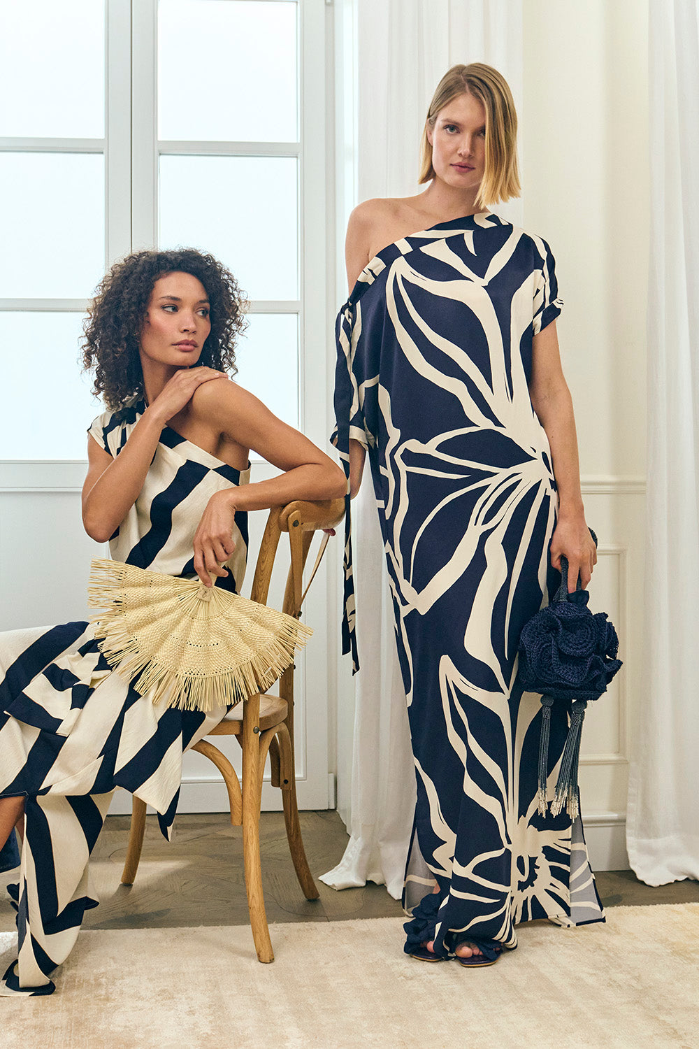 Vestido siena azul ivory navy