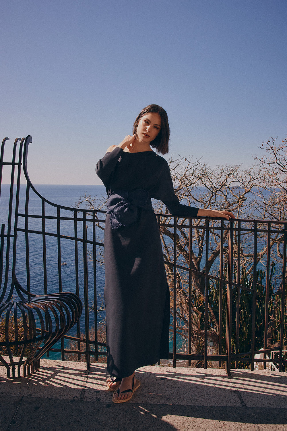 Vestido luna di positano azul navy