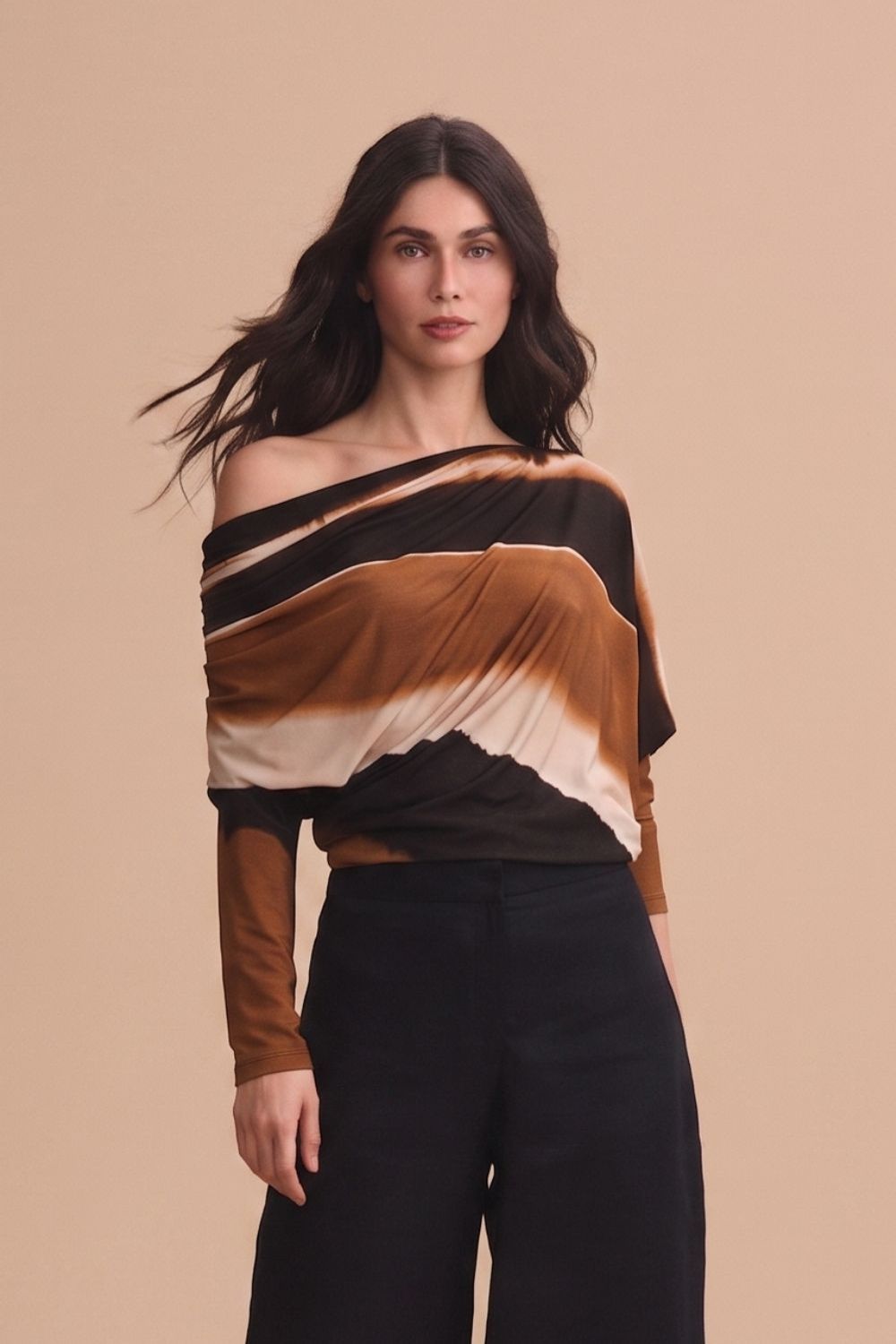Adelle blouse natural terracotta