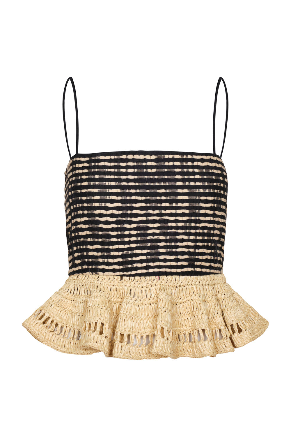 Crop top Mompox crema negro