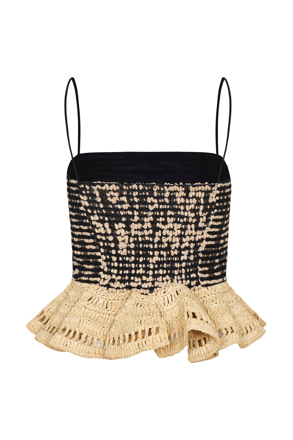 Crop top Mompox crema negro