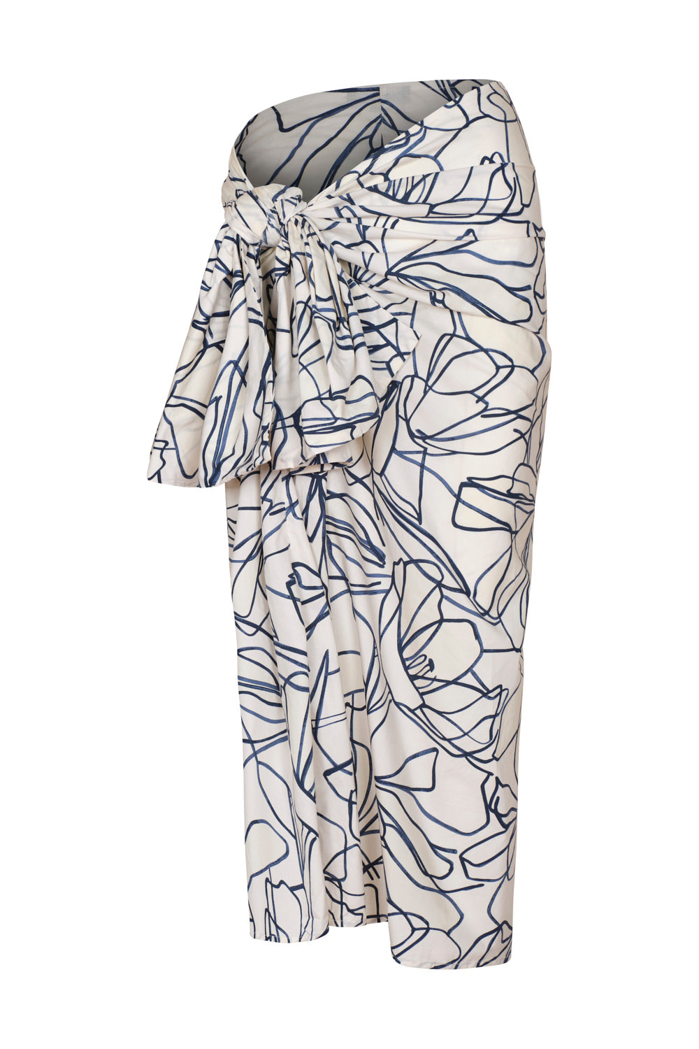 Falda isola ivory navy