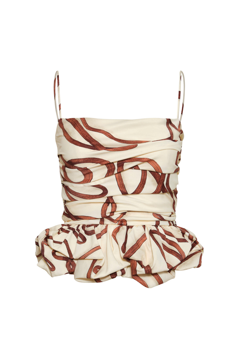 Crop top maia natural terracota