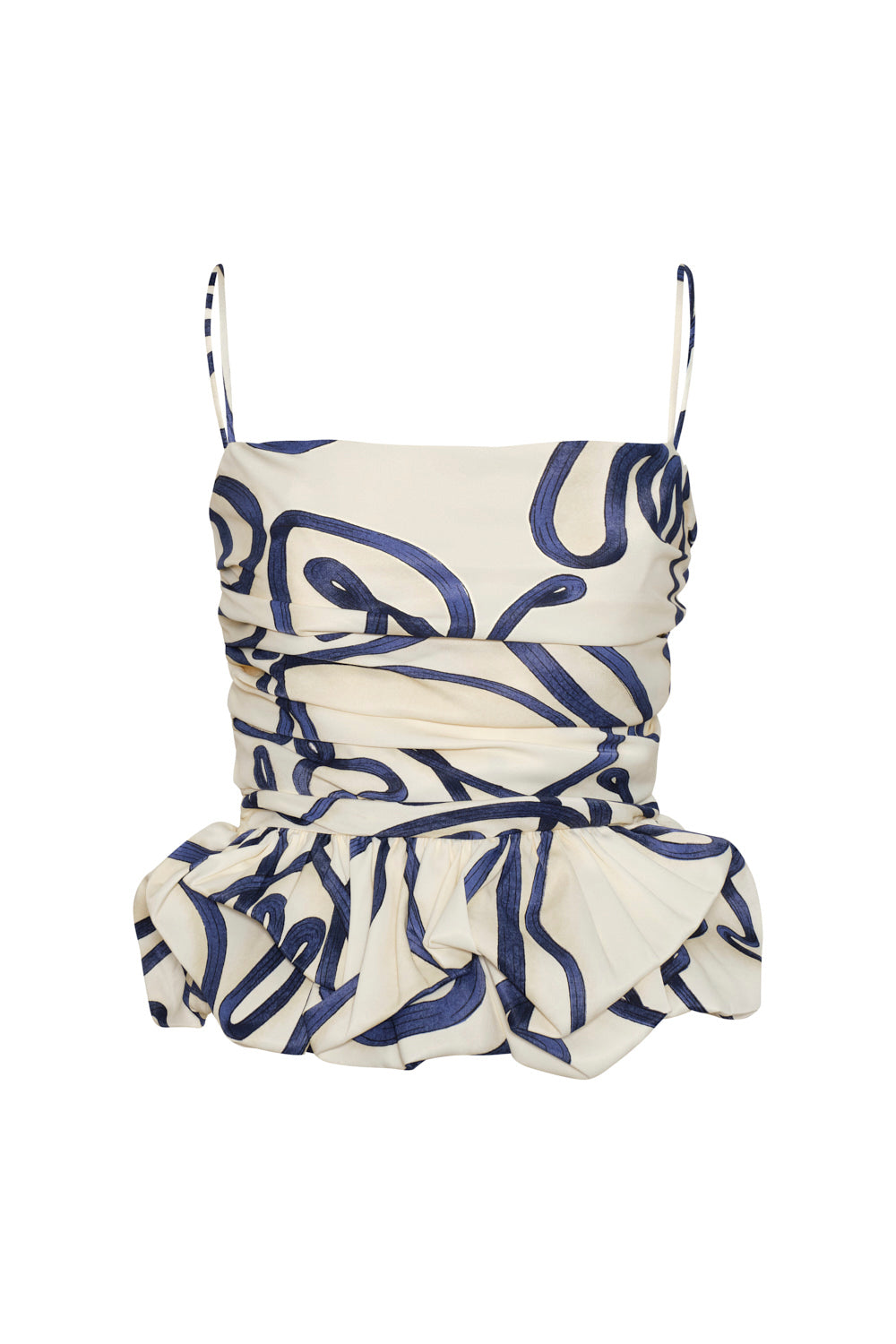 Crop top Maia ivory navy