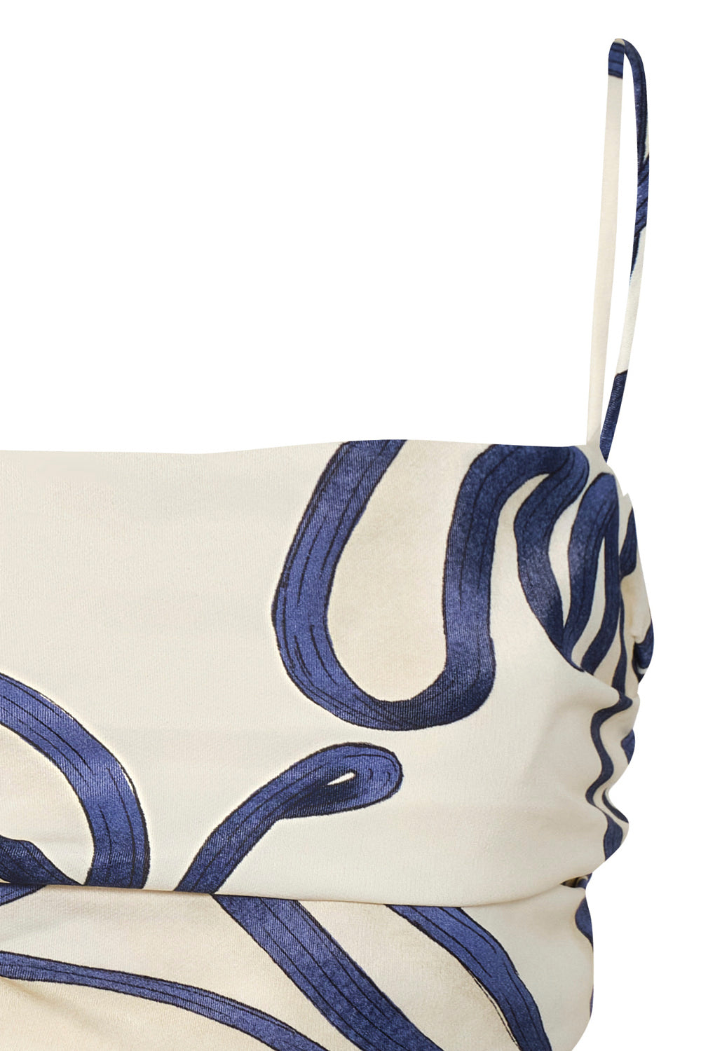 Crop top Maia ivory navy