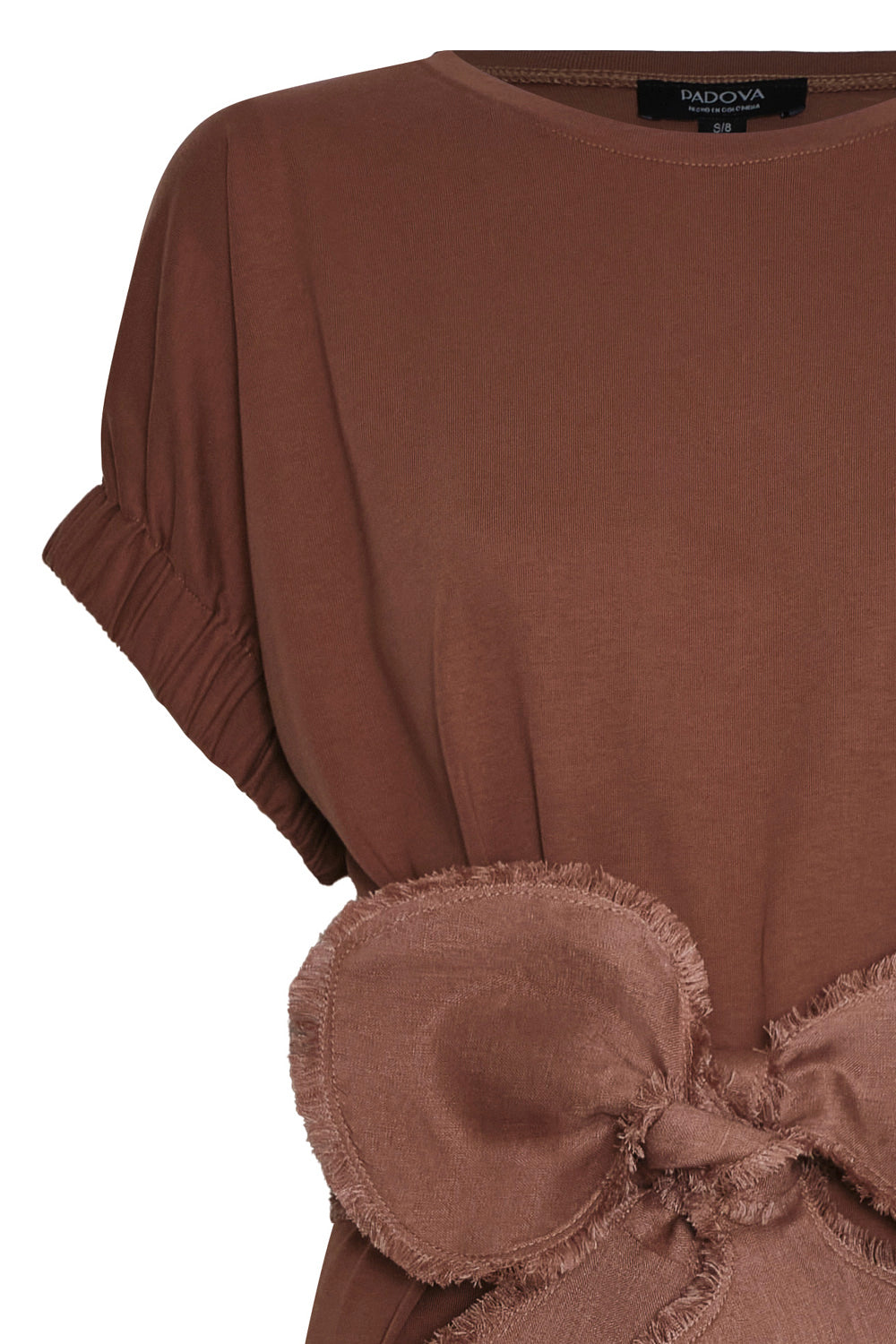 Vestido rosedal con cinturón mauve