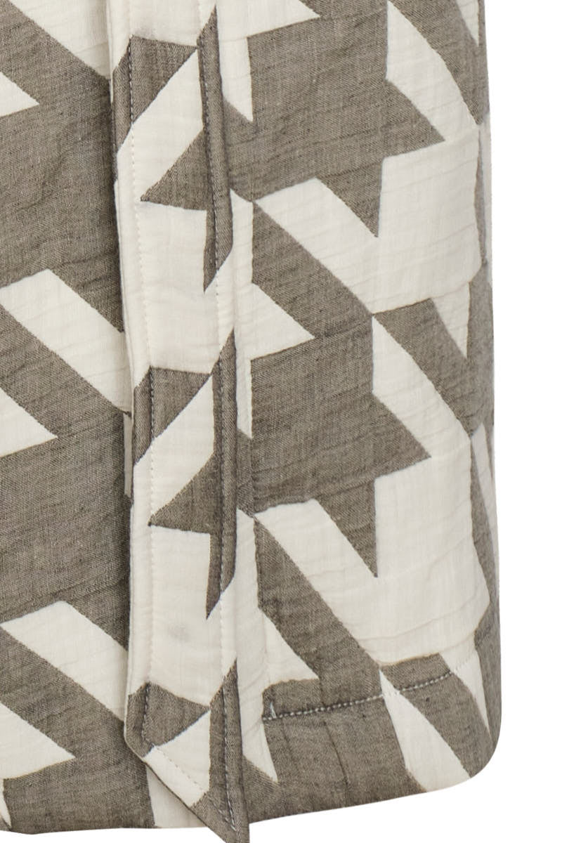 Sobretodo simbolismo magico jacquard gris