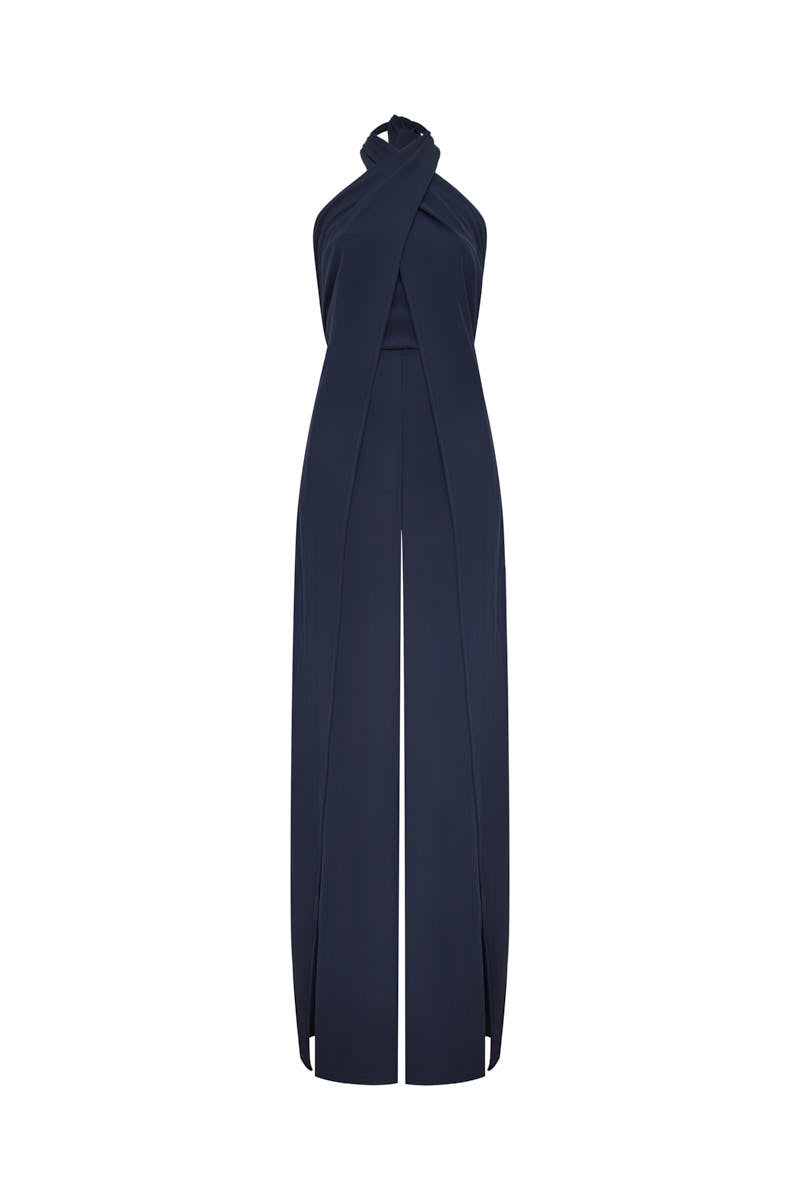 Enterizo celeste azul navy