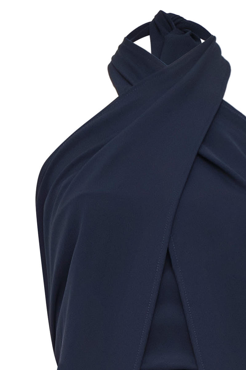 Enterizo celeste azul navy