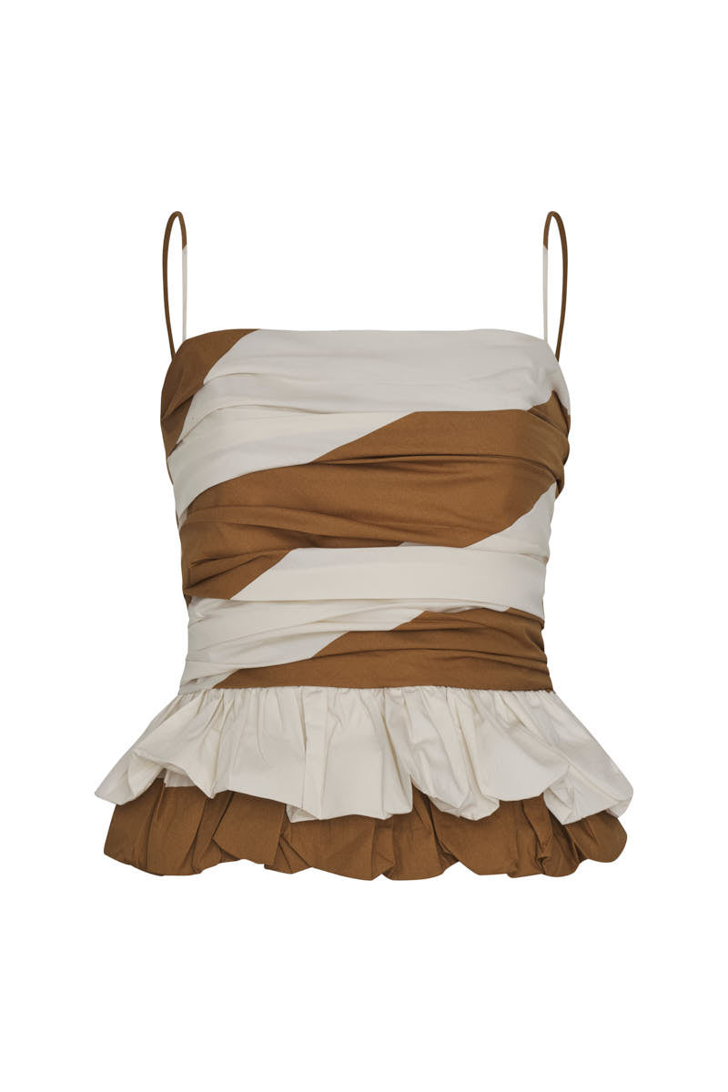 Crop top maia tabaco