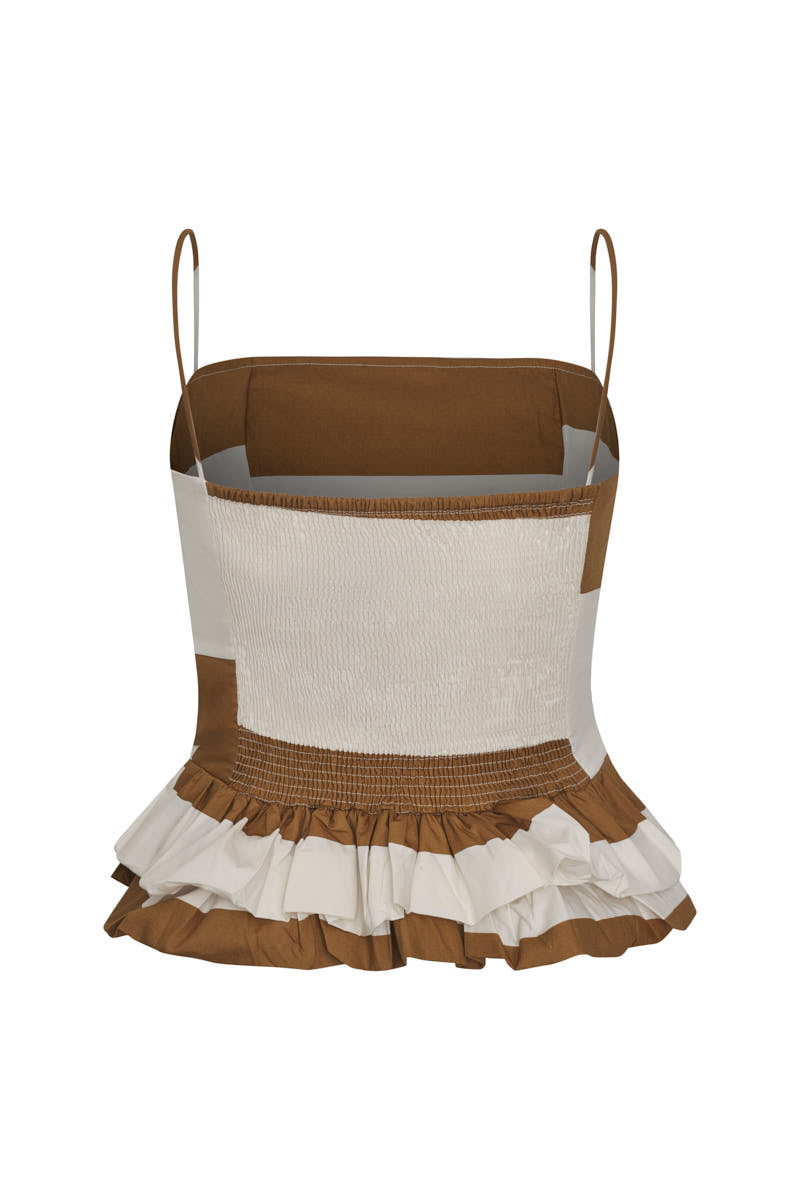Crop top maia tabaco
