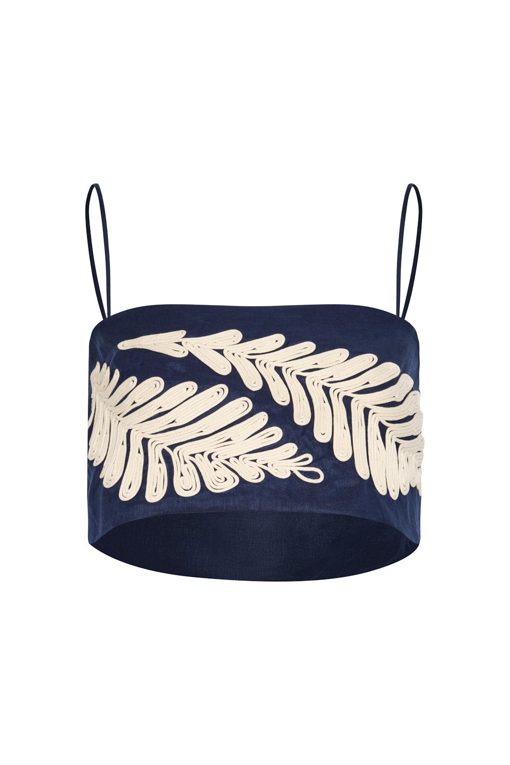Crop top notre dame navy bordado
