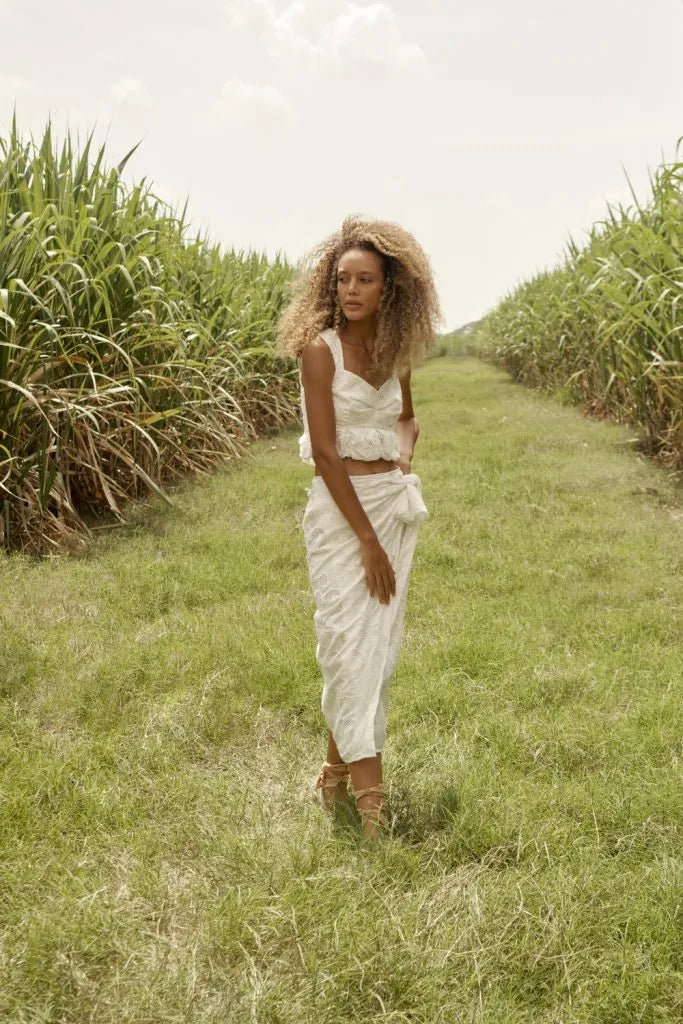 Crop Top Alma Natural hoja rota