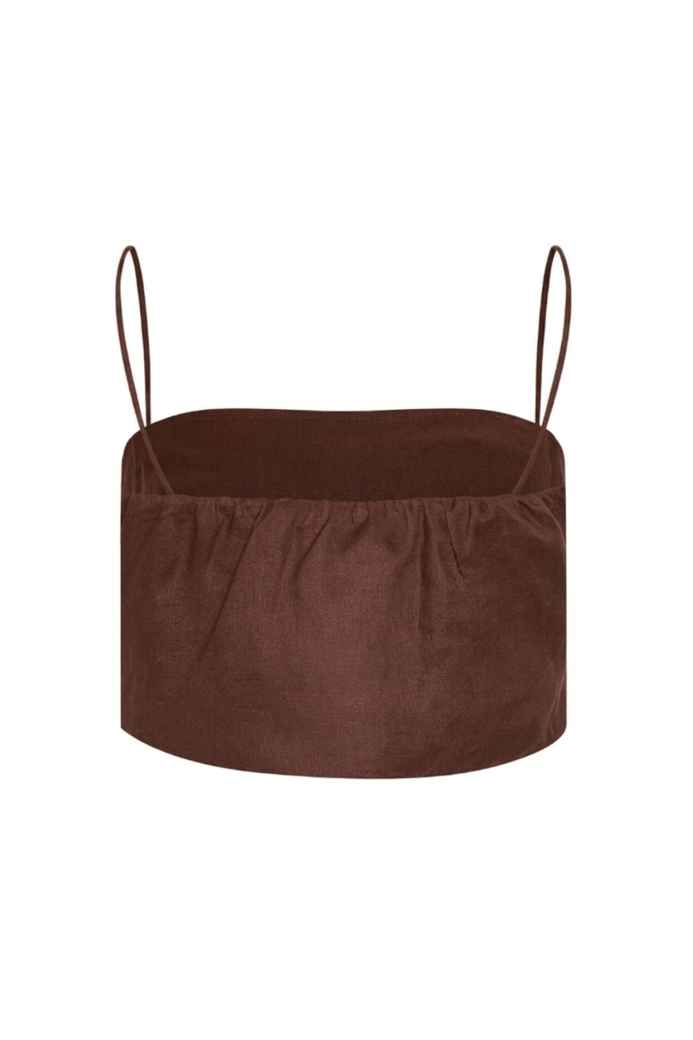 Crop top notre dame bordado coffee