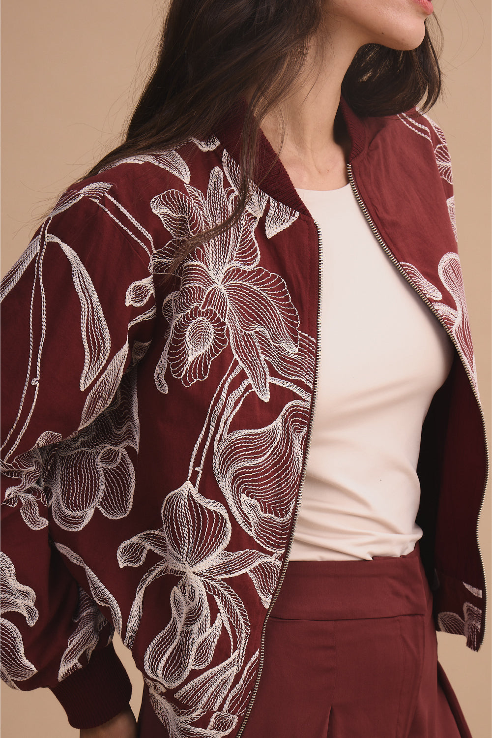Chaqueta galeria vinotinto