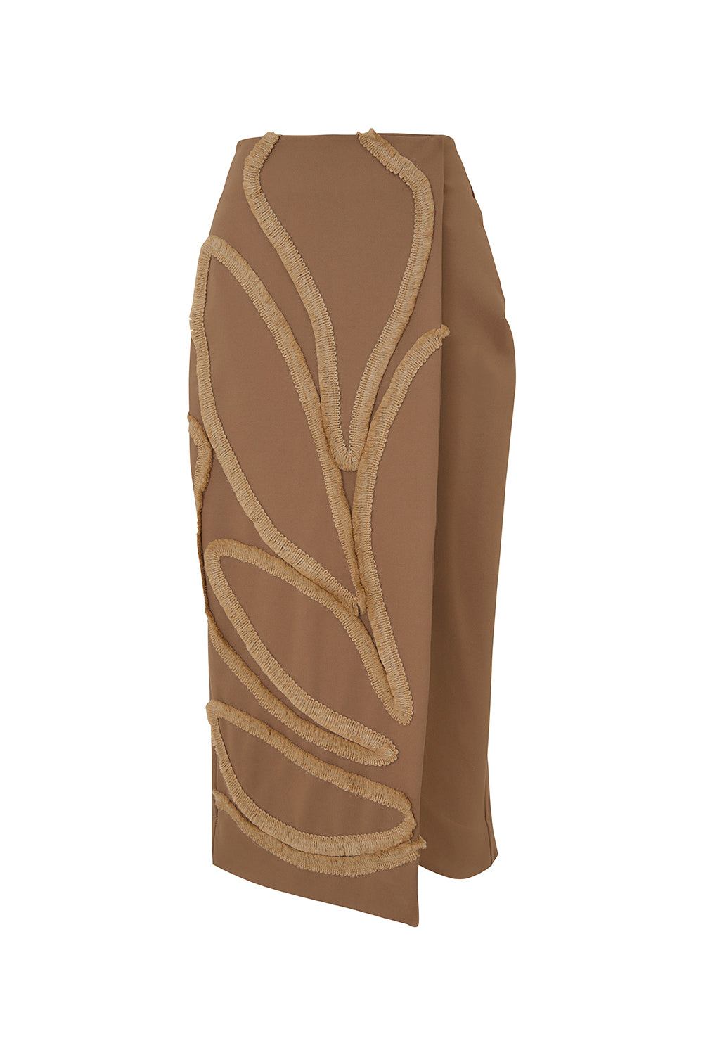 Falda Melodia bordado camel