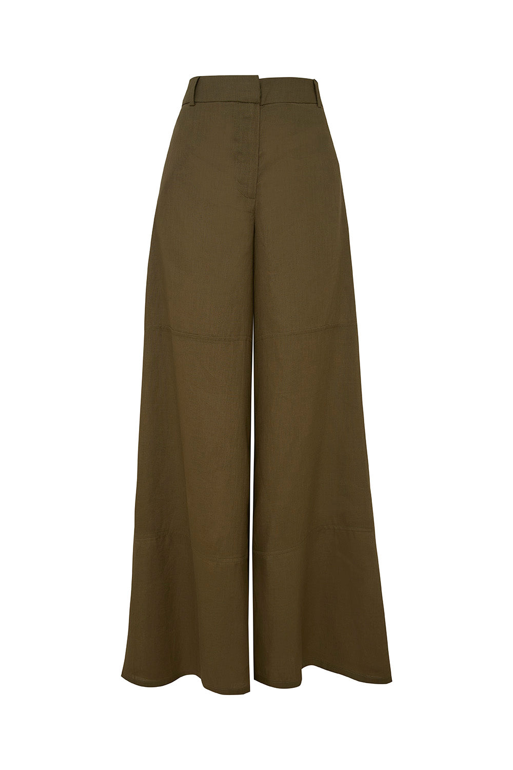 Pantalón Laia lino verde oliva
