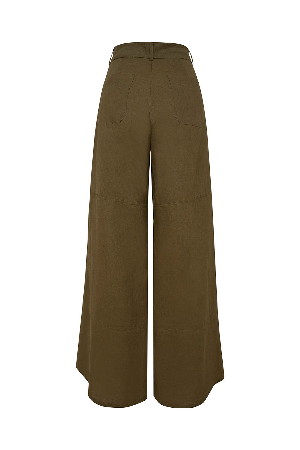 Pantalón Laia lino verde oliva