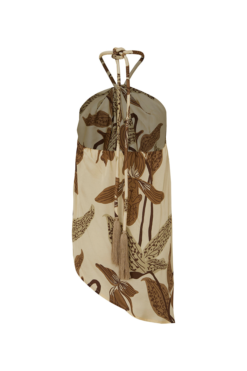 Blusa onda dorata ivory coffee