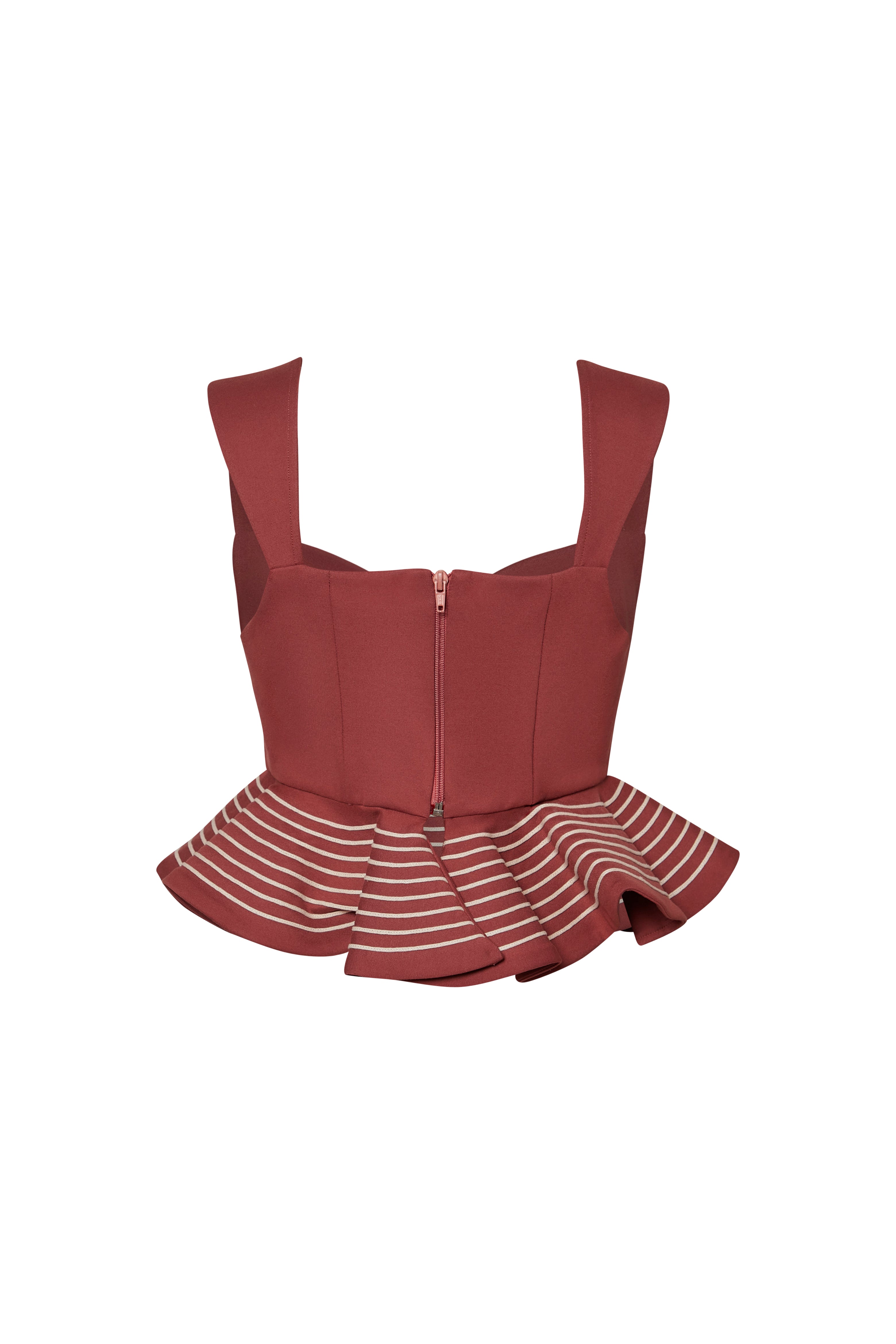 Crop top Del mar ladrillo