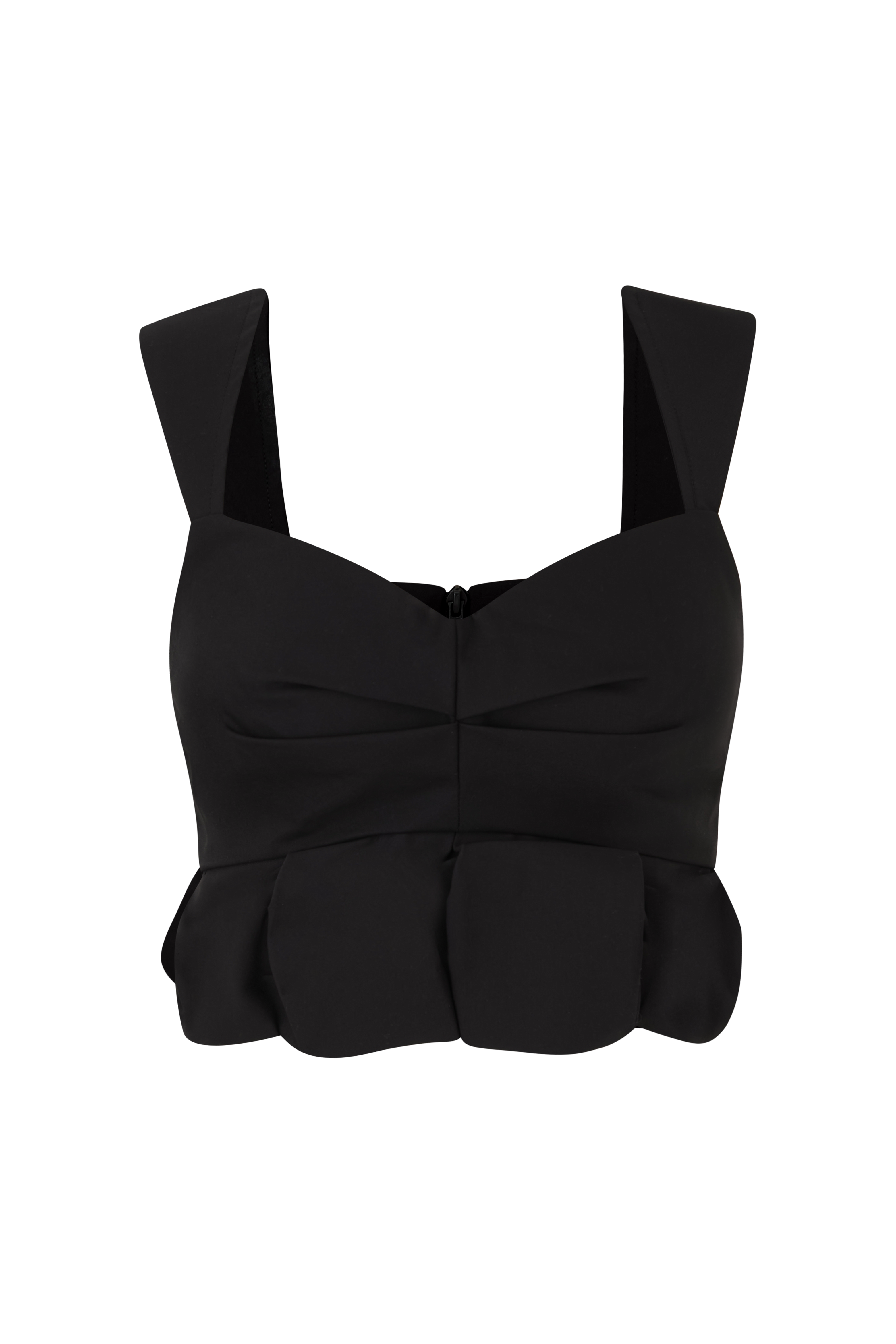 Crop top del alma negro