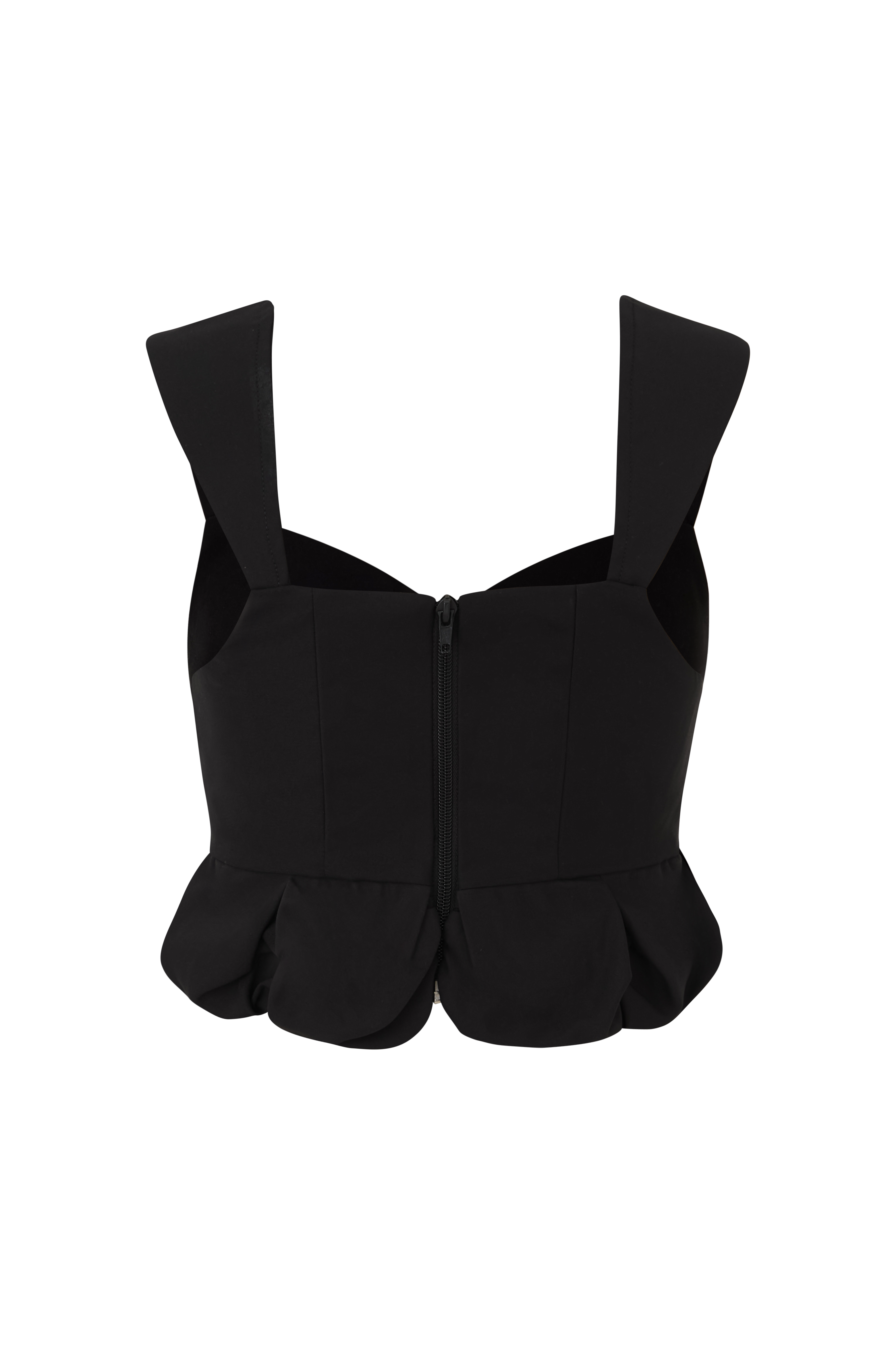 Crop top del alma negro