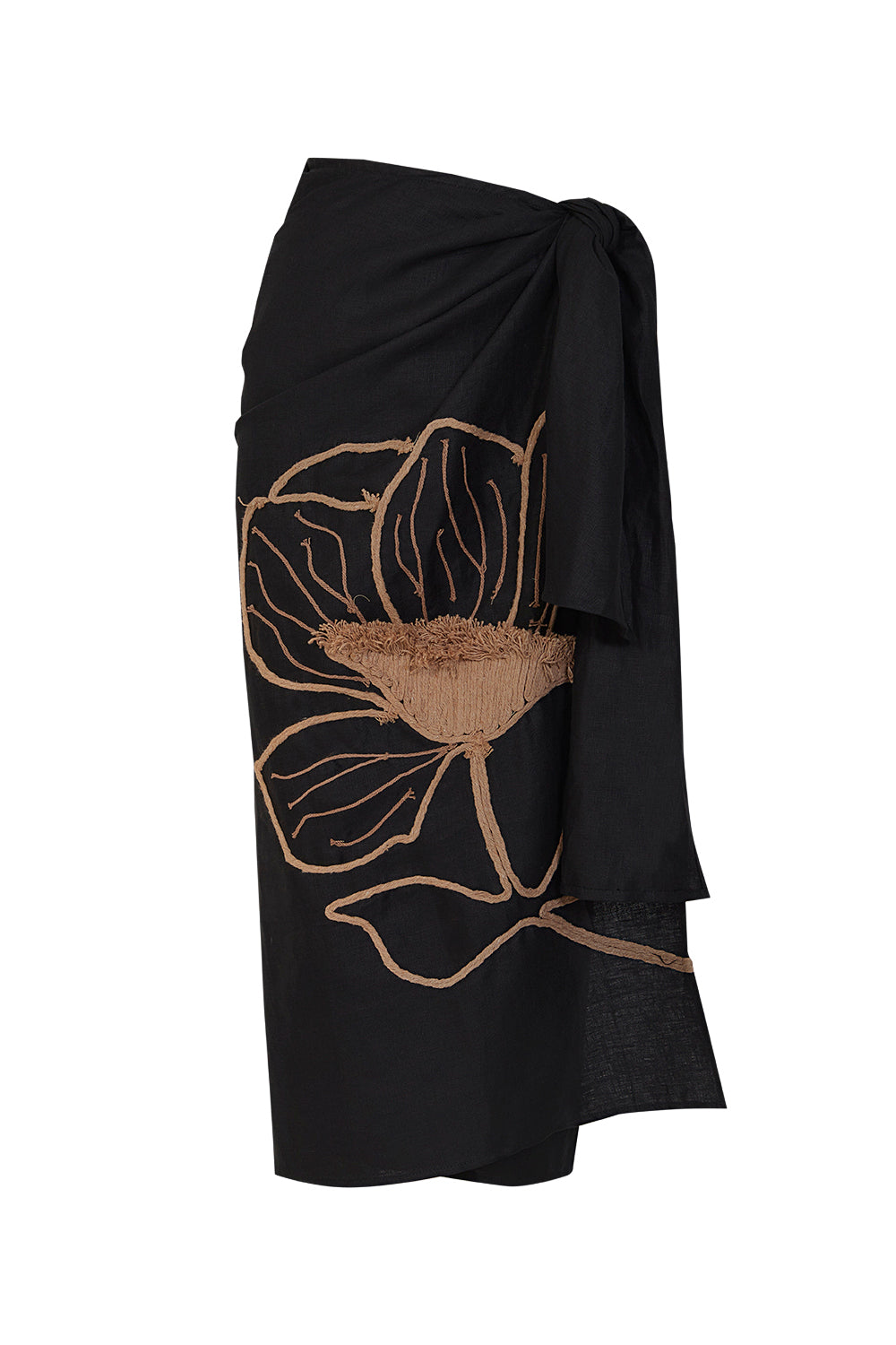 Falda Samoa Negro con bordado