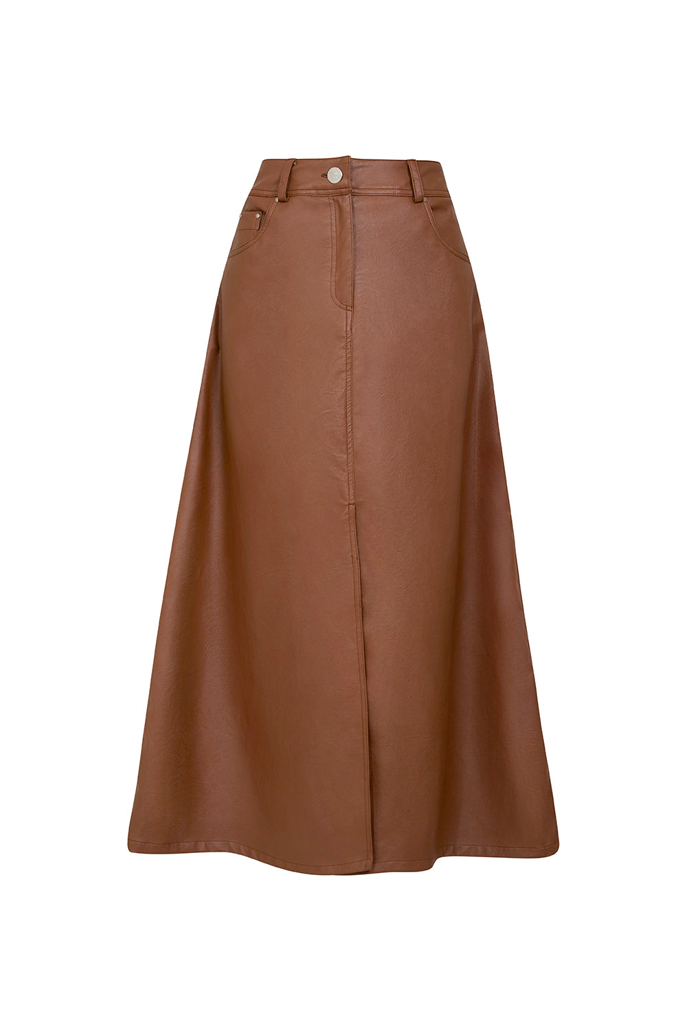 Falda Arena Blanca Camel cuerina