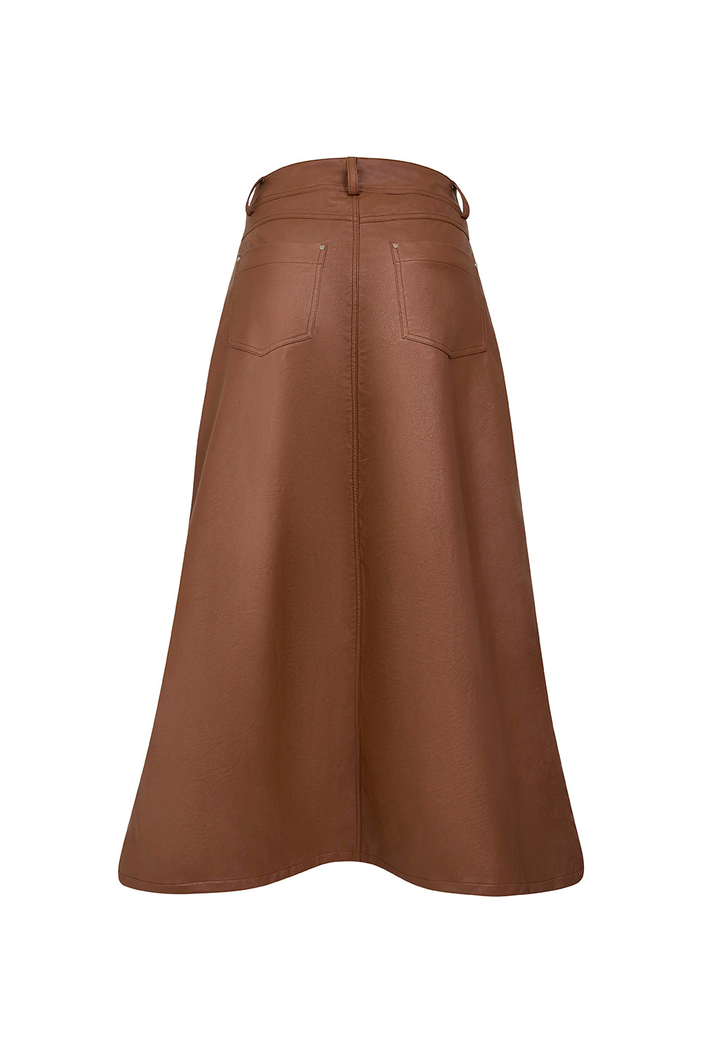 Falda Arena Blanca Camel cuerina