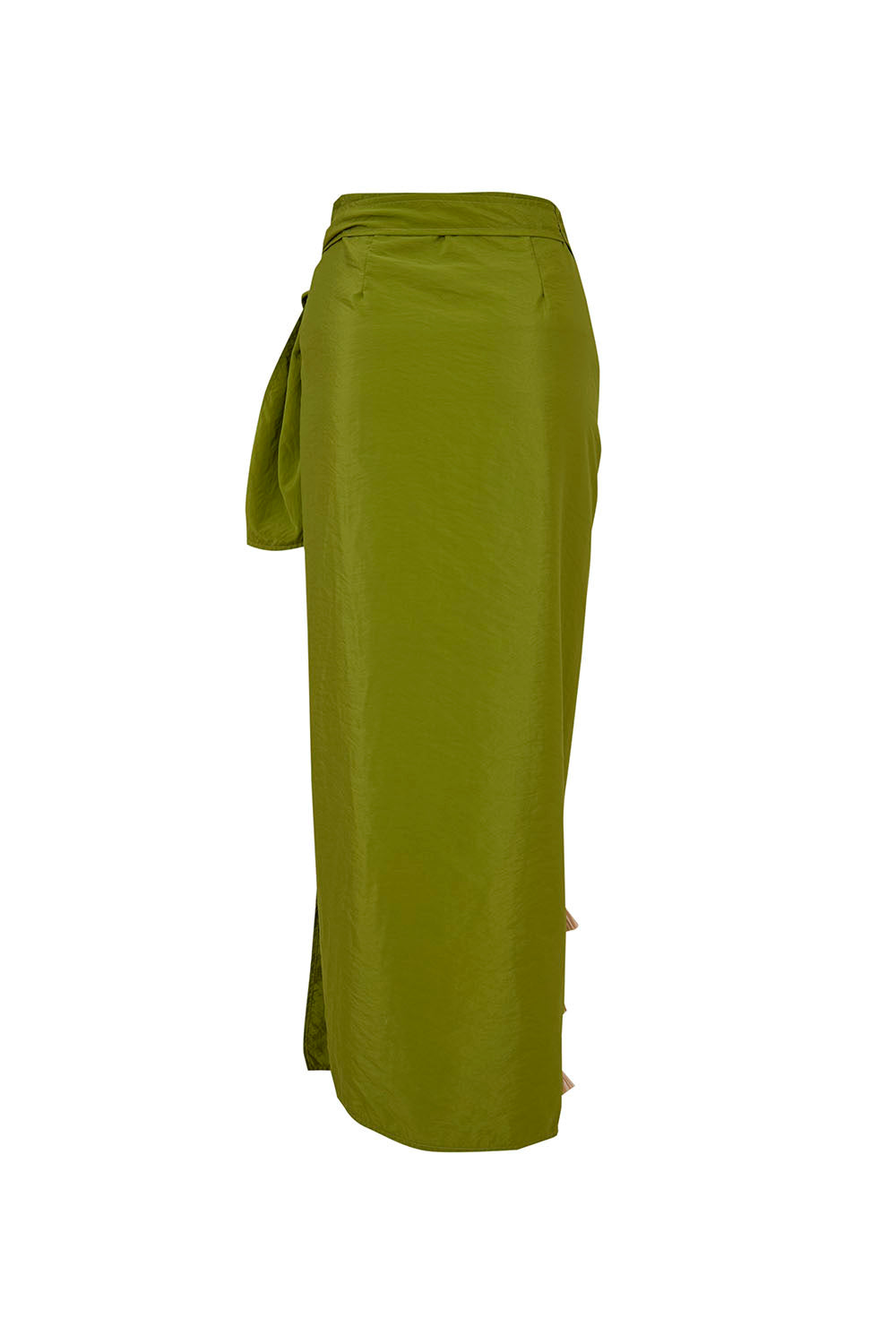 FALDA SAMOA BORLAS RAFIA HIGH OLIVE