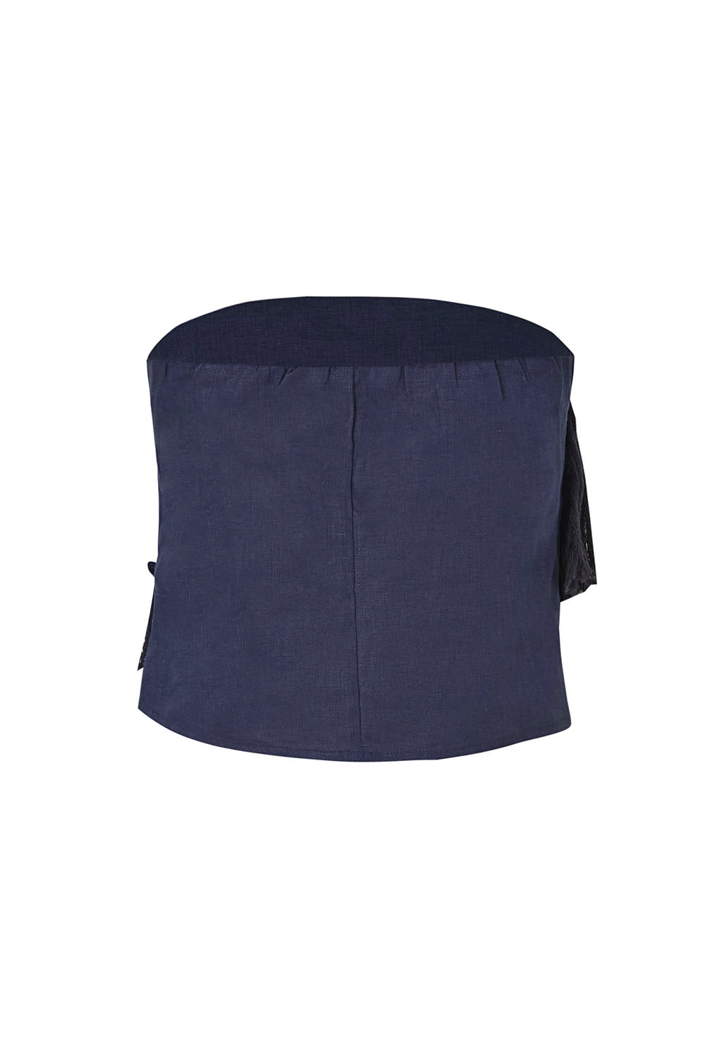 Crop top Caronte bordado azul navy