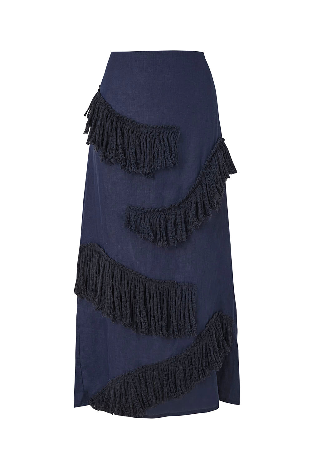 Falda Arabela Bordada Azul Navy