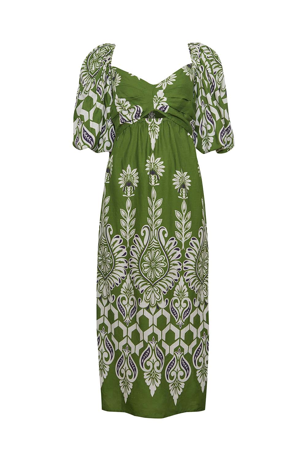 Vestido Eugenia Verde estampado