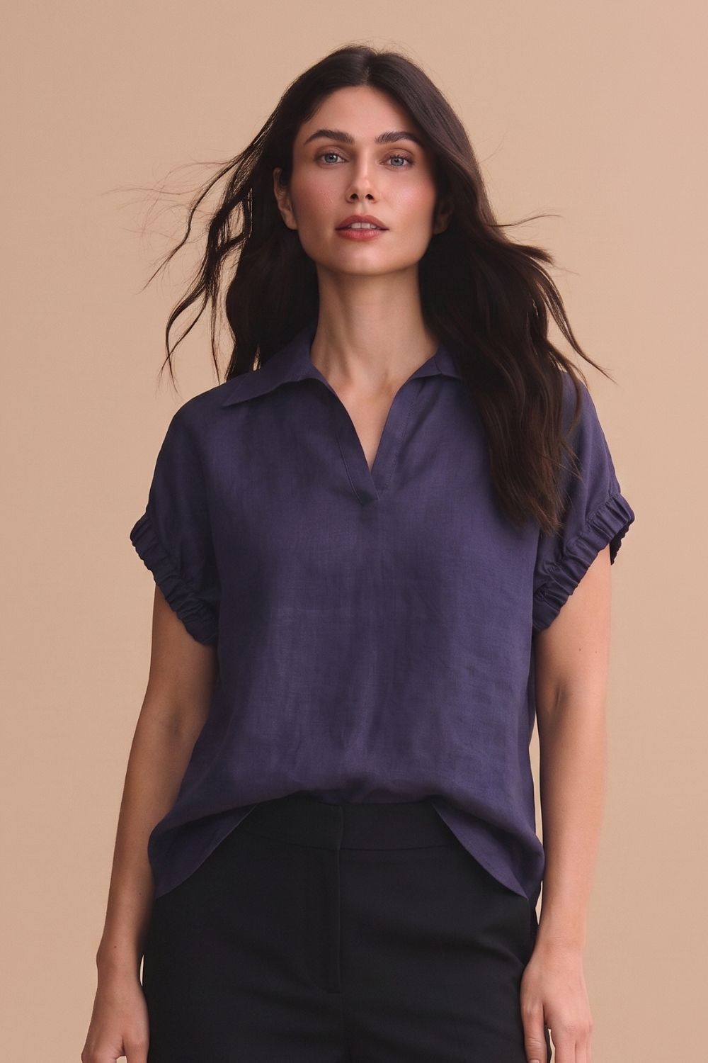 Blusa Janine azul navy