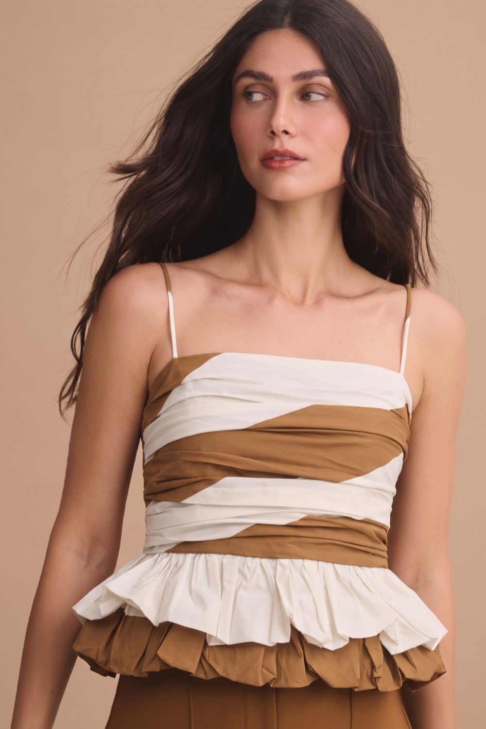 Crop top maia tabaco