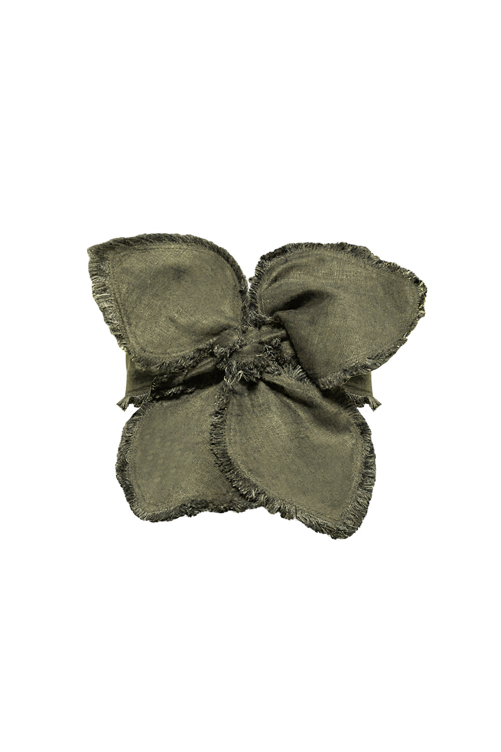 米娅兰花腰带 橄榄绿亚麻