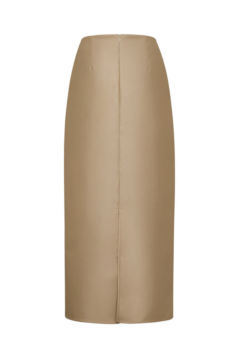 Falda kenia beige cuerina