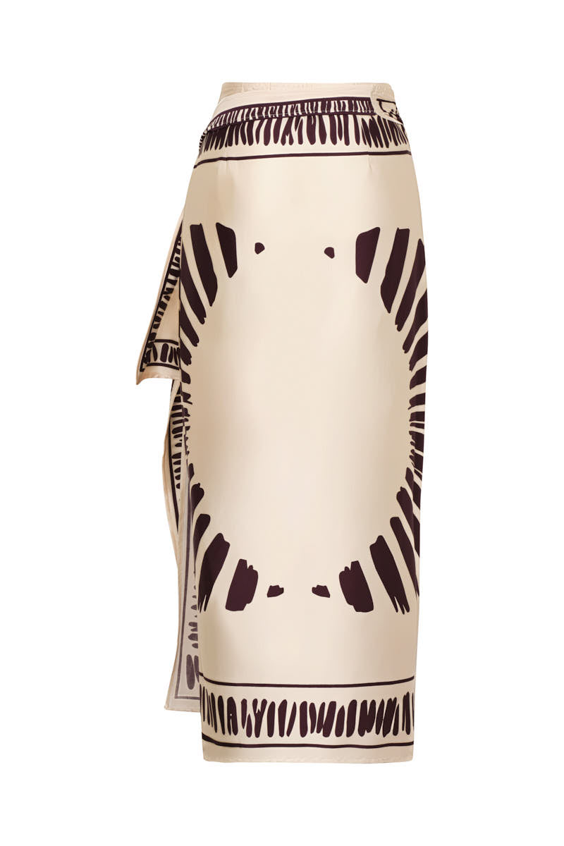 Falda montecarlo ivory purple